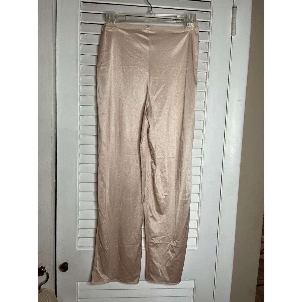RARE Vintage Vassarette Underneath-It-All Beige Satin Lace Trim Pant Liners  S
